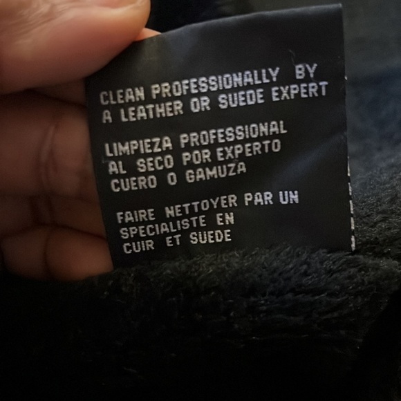 Fair Mens Jacket Coat Black Pockets Mock Neck Buckle Zipper Lined Leather - Picture 10 of 12